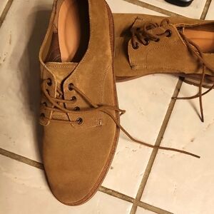 Men's Suede Lace-Up Shoes - Brown
